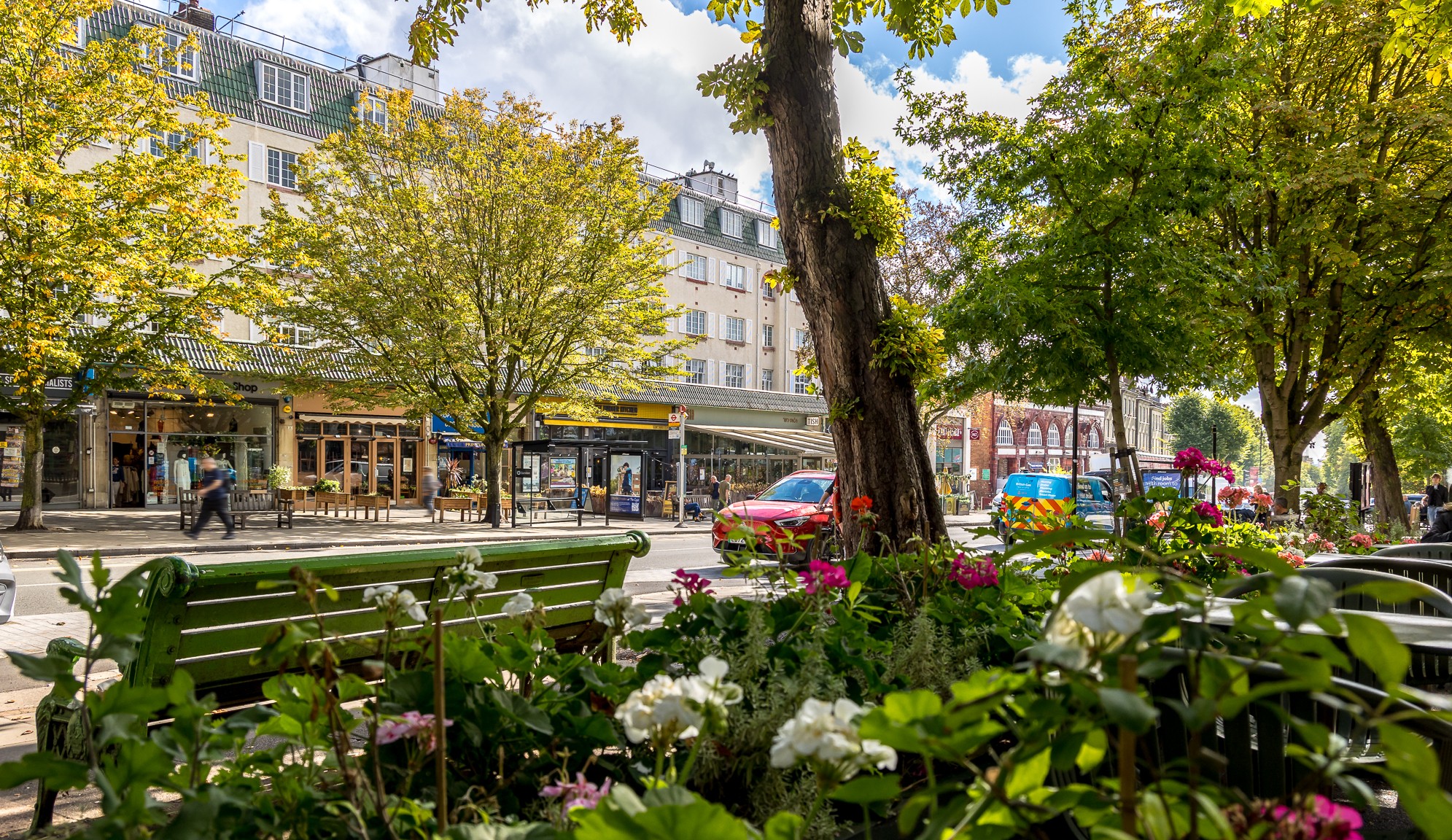A September view of Haverstock Hill